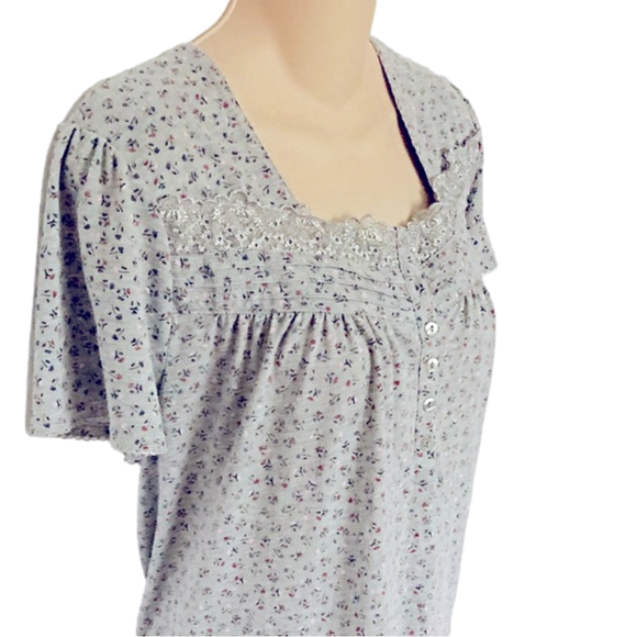 George Other - GEORGE- Grey Floral Nightie